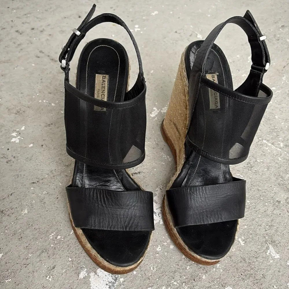 Balenciaga wedge espadrilles